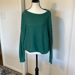 American Eagle Outfitters Medium Pullover Sweater Boat Neck Exposed Seams